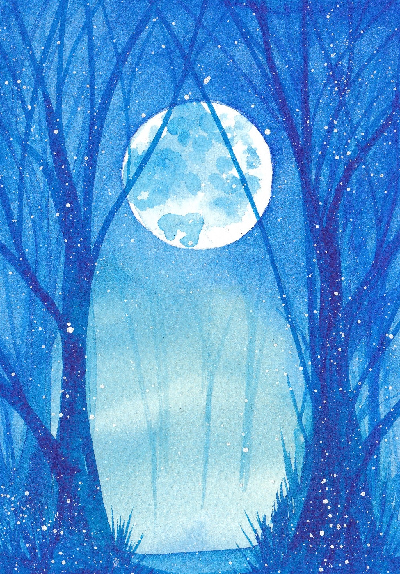 Where the Moonlight Falls - Greeting Card