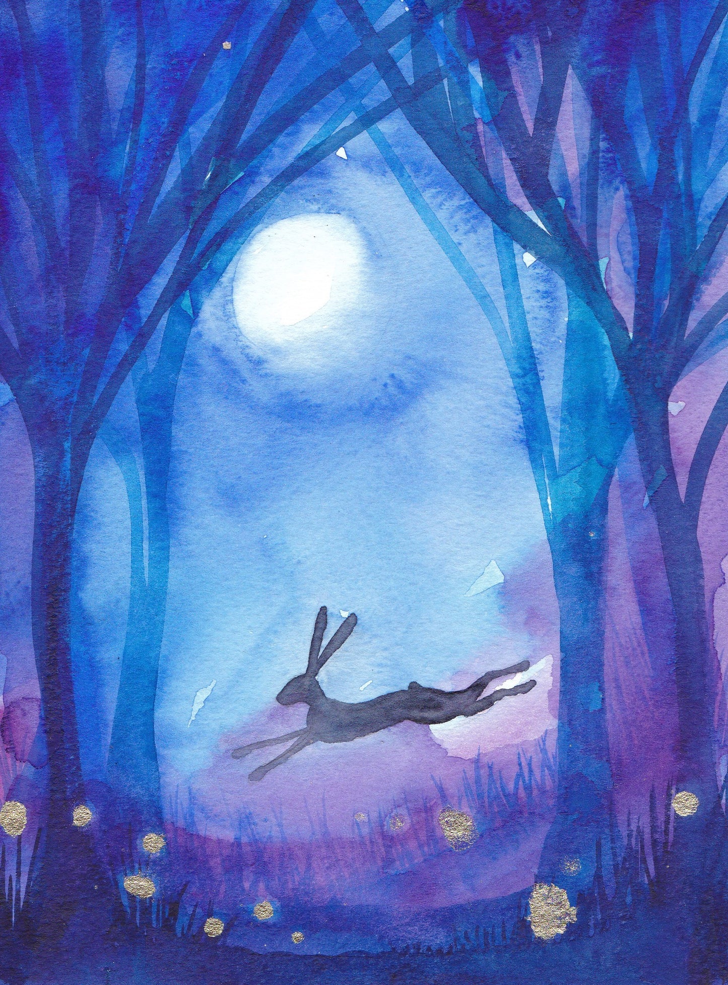 Hare Woodland Print
