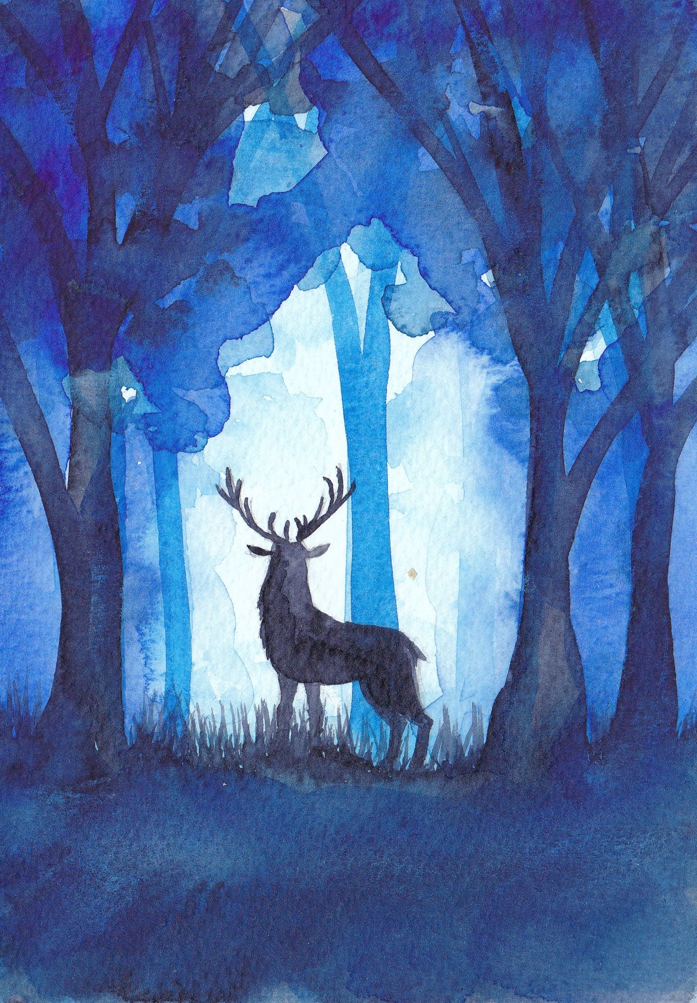 An October Morning - Framed Original watercolour painting