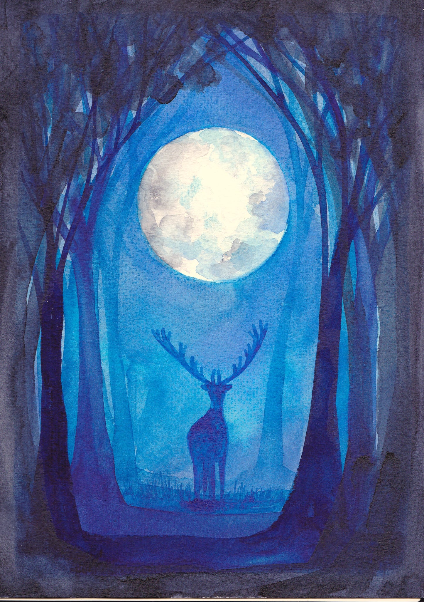 Stag Moon Print