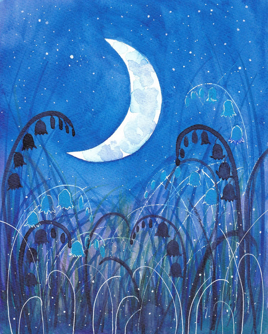 Bluebell Moon Print