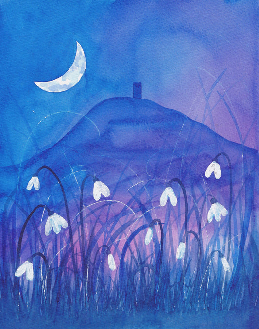Tor Snowdrop Print
